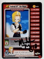 V1319: Android 18, The Model: 183: LP: Android Saga: Signed/Autographed: Meredith Mccoy: Black